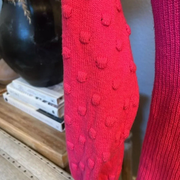 Vince Camuto Women's Bobble Stitch Sleeve Pullover Sweater Aurora Pink XL - Picture 5 of 8